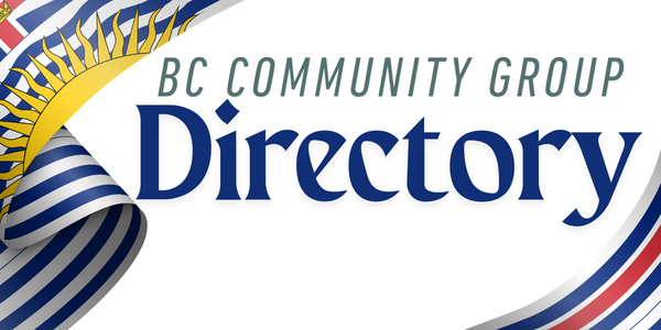 BC COmunity group Directory with stylized BC flag in bacckground